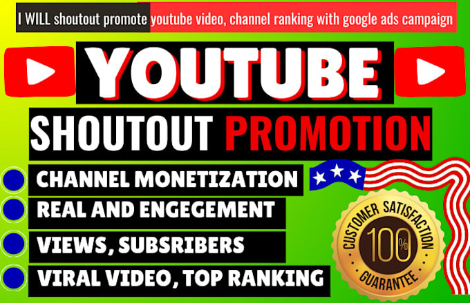 Gig Preview - Youtube shoutout video promotion organic channel growth monetization