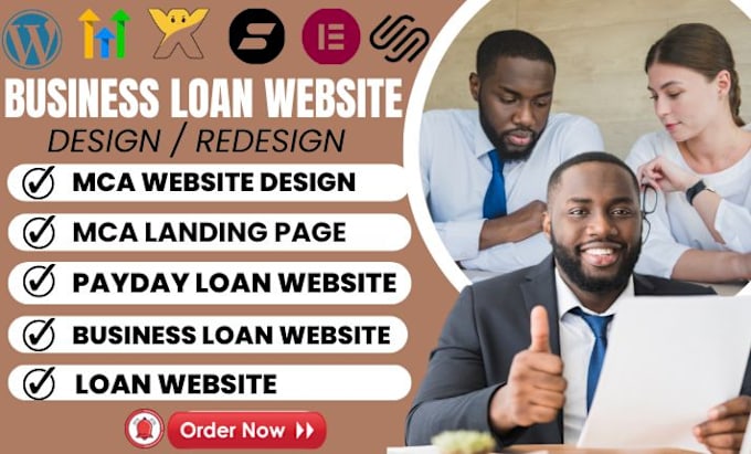 Gig Preview - Design business loan website, mca website, business loan landing page