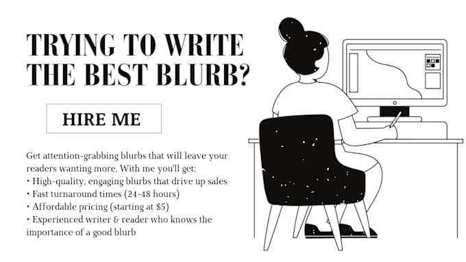 Gig Preview - Write a compelling blurb that drives sales for your book