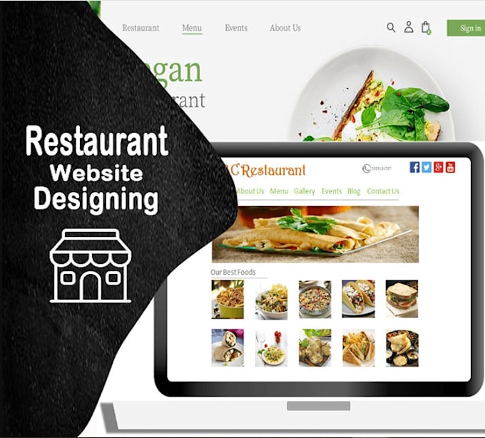 Gig Preview - Build responsive restaurant website, bar gym, real estate, using online ordering