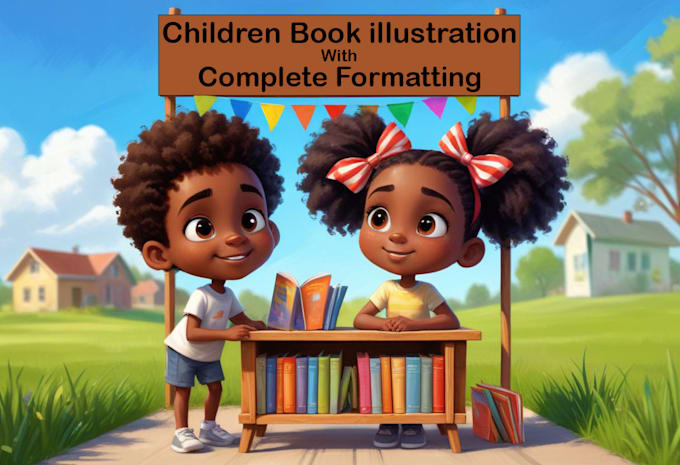 Gig Preview - Draw awesome children book illustration and 3d african american children book