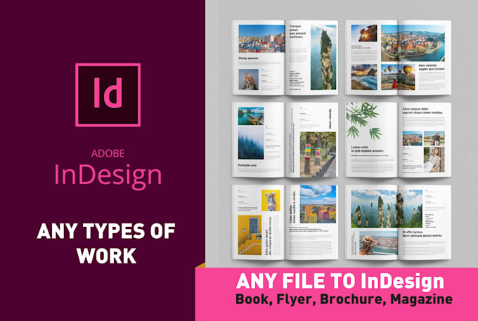 Gig Preview - Design any indesign work, design, redesign, layout