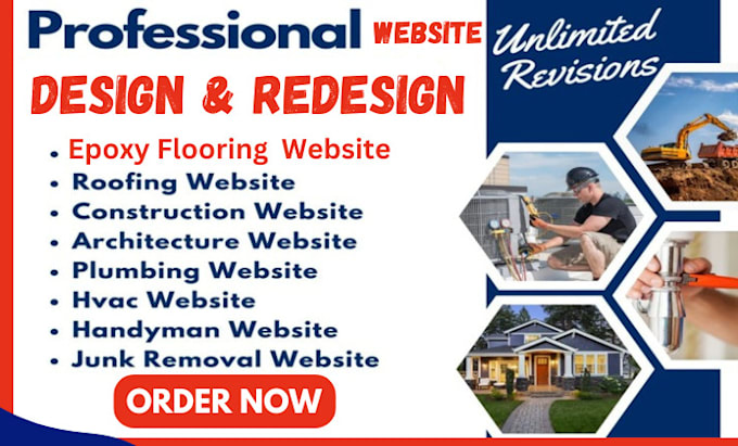 Gig Preview - Design construction website, handyman, painting, one page website epoxy website