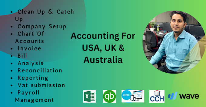 Gig Preview - Do accounting and bookkeeping by using quickbooks, xero