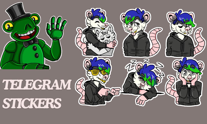 Gig Preview - Draw furry telegram sticker, crypto sticker pepe custom sticker animated gif