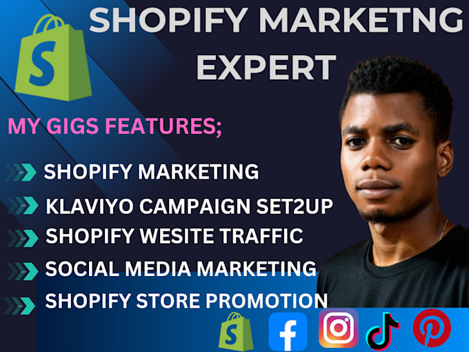 Gig Preview - Do website traffic complete shopify marketing sales funnel, shopify promotion