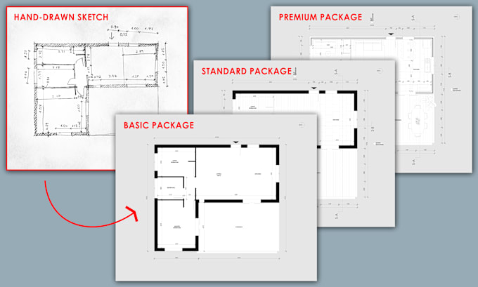 Gig Preview - Convert your sketches, images, pdfs to 2d autocad blueprints