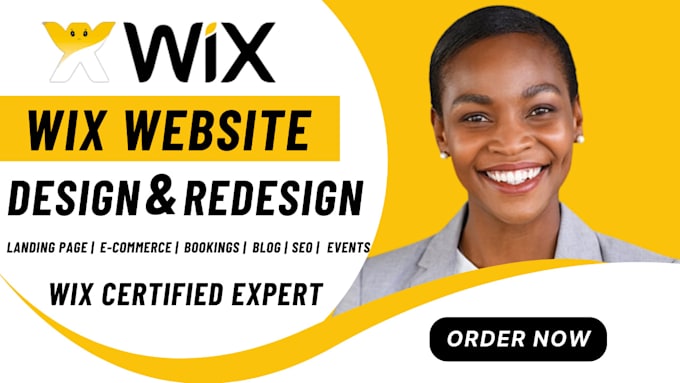 Gig Preview - Do wix website design build develop responsive wix website redesign booking seo