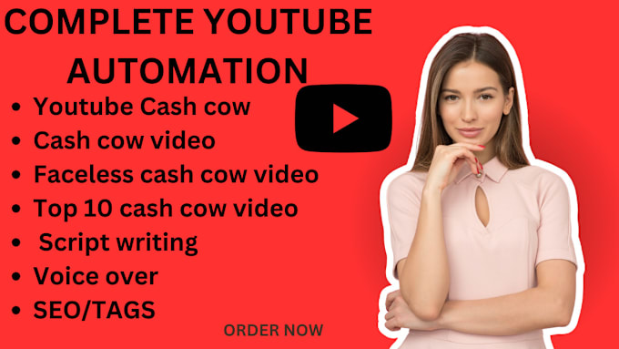 Gig Preview - Create automated  top 10 faceless youtube cashcow video cash cow channel