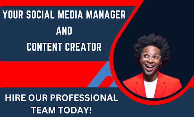 Gig Preview - Be your social media managers team and social media marketing content creators