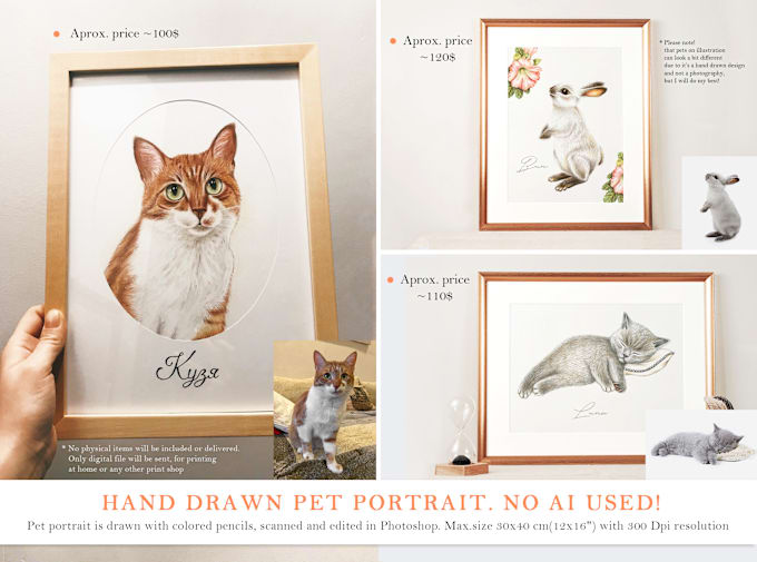 Gig Preview - Draw your pet portrait, illustration