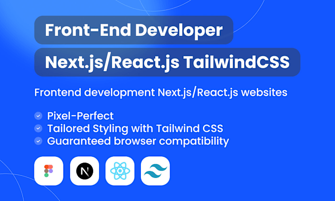 Gig Preview - Be your frontend developer nextjs reactjs for responsive website