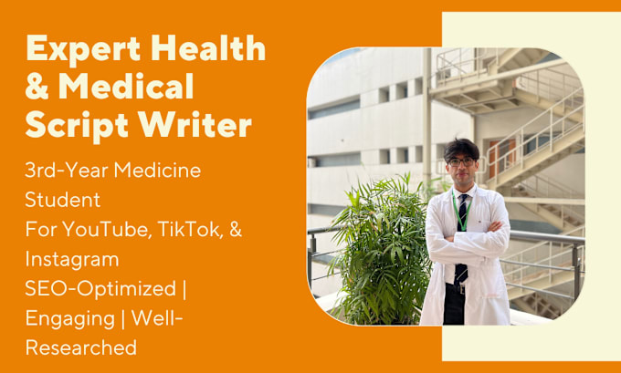 Bestseller - write health and medical scripts for youtube