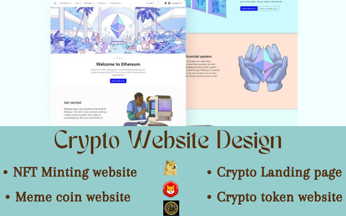 Gig Preview - Make crypto token website, meme coin website, nft minting dapp, memecoin website