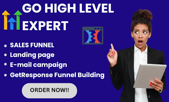 Gig Preview - Build go high level website, funnel in clickfunnels, gohighlevel,getresponse