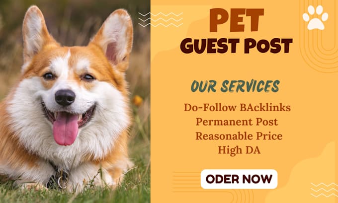 Gig Preview - Do premium high da pet and animal blog guest posting service