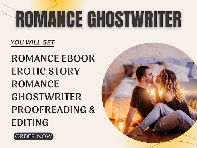 Gig Preview - Write erotic story, romance ghostwriter, ebook writer, romance ebook