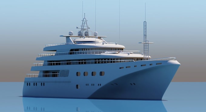 Gig Preview - Render realistic 3d yacht design, 3d boat, 3d boat animation, 3d ship animation