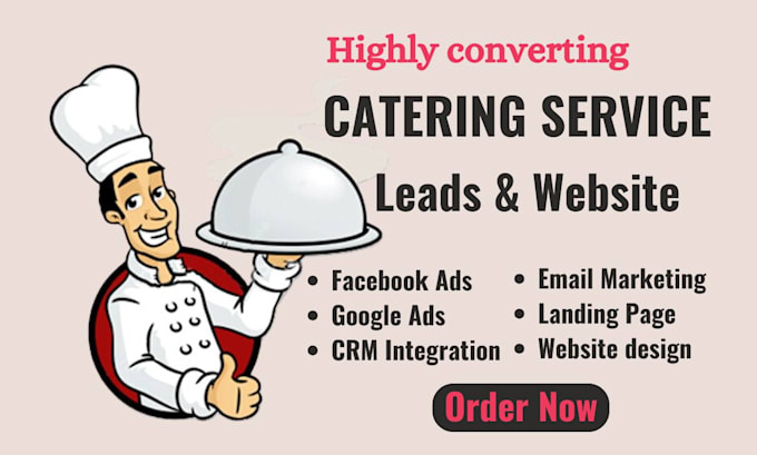 Gig Preview - Generate catering leads event planning leads that convert with catering website