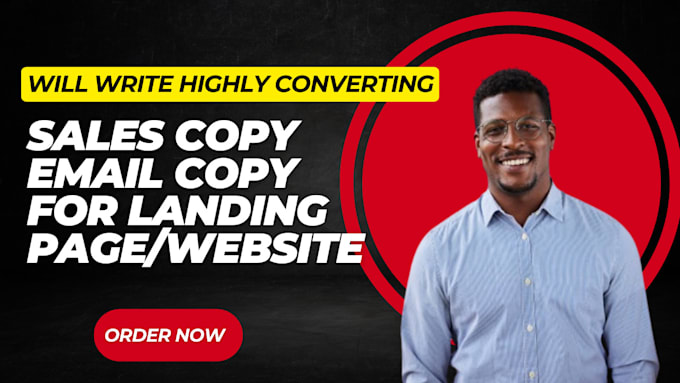 Gig Preview - Write high converting copywriting for best sales copy landing page email copy