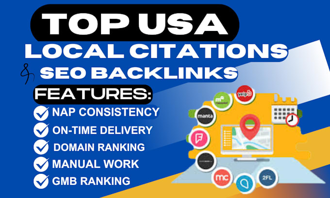 Gig Preview - Do top USA local citations and directories for local SEO