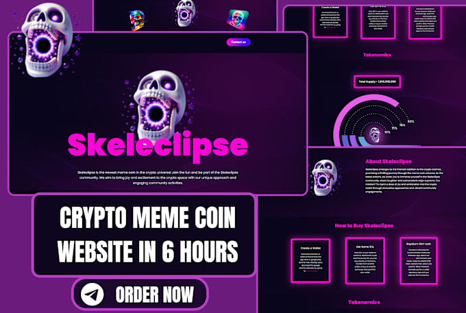 Gig Preview - Build crypto meme coin website, meme token or coin website