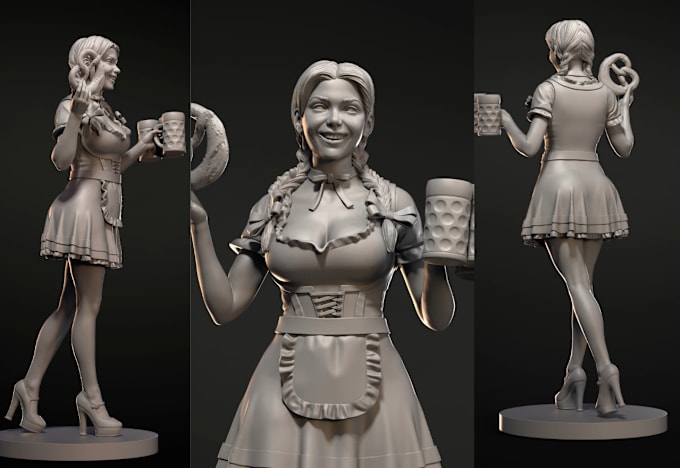 Gig Preview - Do 3d character modeling 3d printing model figure miniature 3d bust 3d sculpting