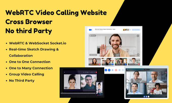 Gig Preview - Build custom video calling website using webrtc websocket