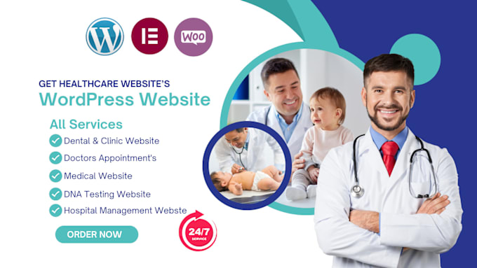 Gig Preview - Develop websites for medical, healthcare, doctor, dental clinics, hospitals