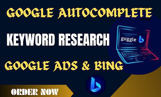 Gig Preview - Set up your google bing autocomplete ads auto suggest keyword research