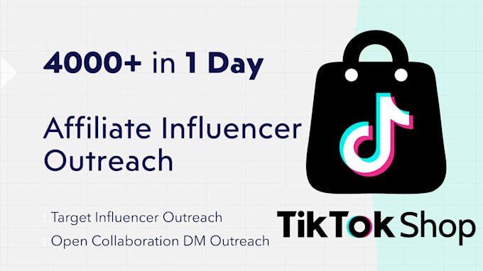 Bestseller - do affiliate influencer outreach on tiktok shop to skyrocket sales