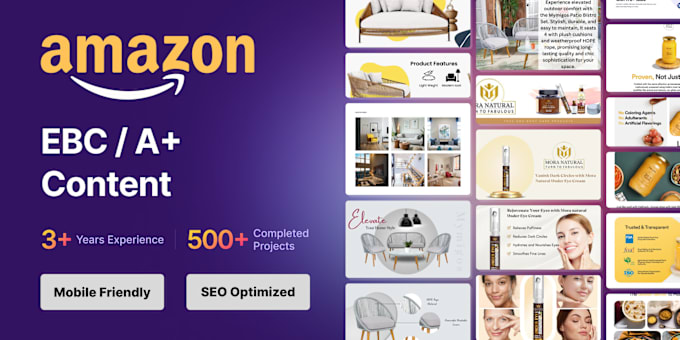 Gig Preview - Design 5 amazon ebc enhanced brand content, a plus, product description