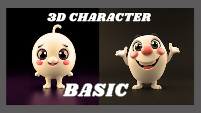 Gig Preview - 3d modeling cute character