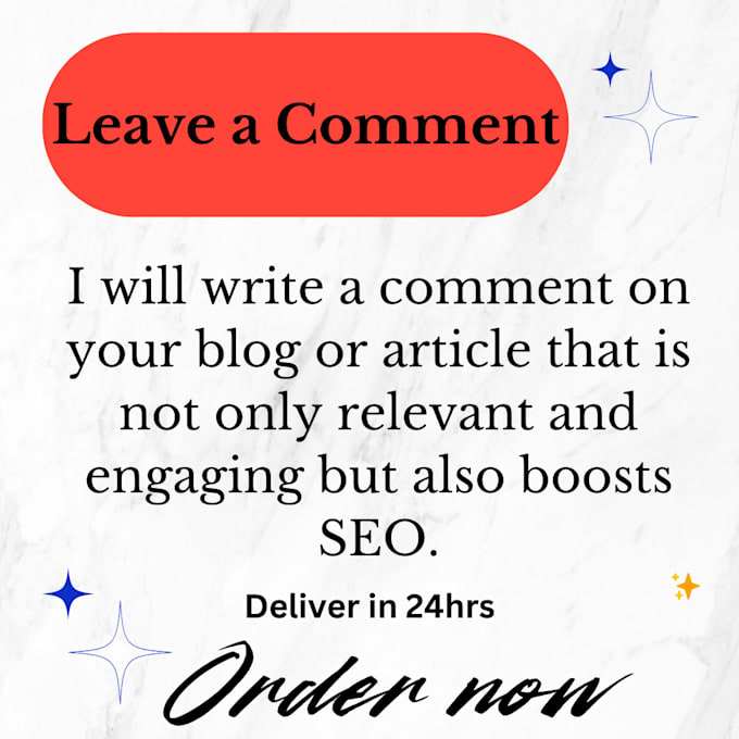 Gig Preview - Write a comment on your blog posts or articles that is relevant and resonates