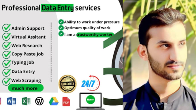 Gig Preview - Deliver fast and accurate data entry services for you