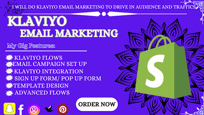 Gig Preview - Do klaviyo email marketing, email marketing flows for ecommerce shopify store