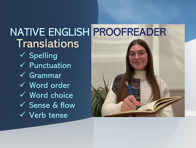 Gig Preview - Proofread your translated english text within 24 hours