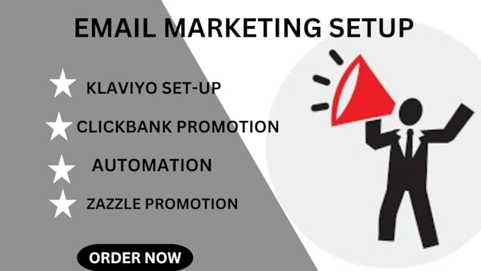 Gig Preview - Do email marketing setup on klaviyo, mailchimps and automation zazzle promotion