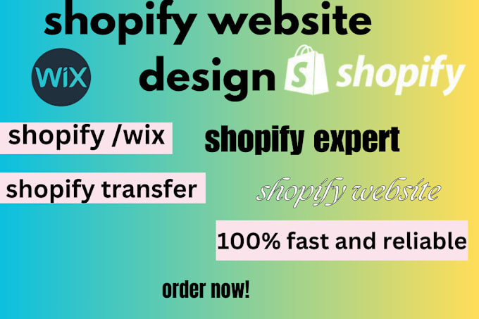 Gig Preview - Do shopify website shopify store shopify redesign shopify design shopify expert