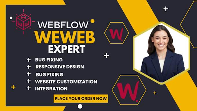 Gig Preview - Design webflow website design