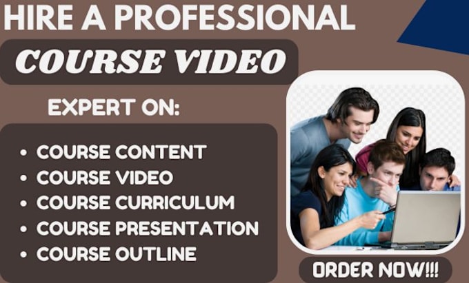 Gig Preview - Create online course content video curriculum audio outline presentation