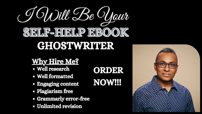 Gig Preview - Be your self help ebook ghostwriter, non fiction book writer, KDP ghostwriter