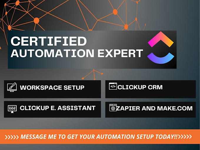 Gig Preview - Help you manage, setup  and automate your project in clickup