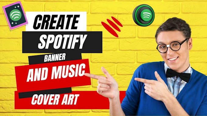 Bestseller - create spotify banner and music cover art  for your playlist