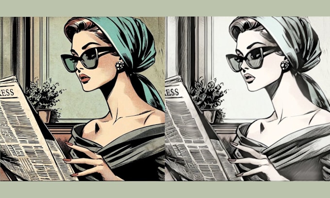 Gig Preview - Vintage poster retro vintage art deco travel film comic book cover comic poster