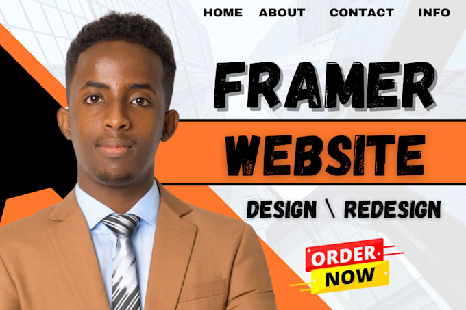 Gig Preview - Create responsive framer website design, figma to framer website, landing page