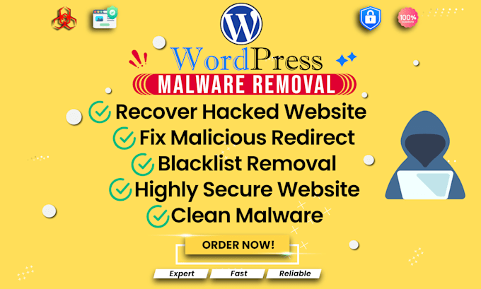 Gig Preview - Do wordpress malware removal, wordpress security