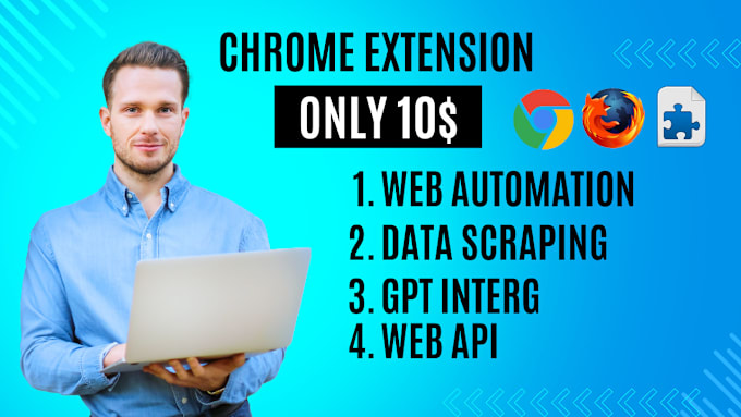 Gig Preview - Create any kind of chrome extension or web  automation script