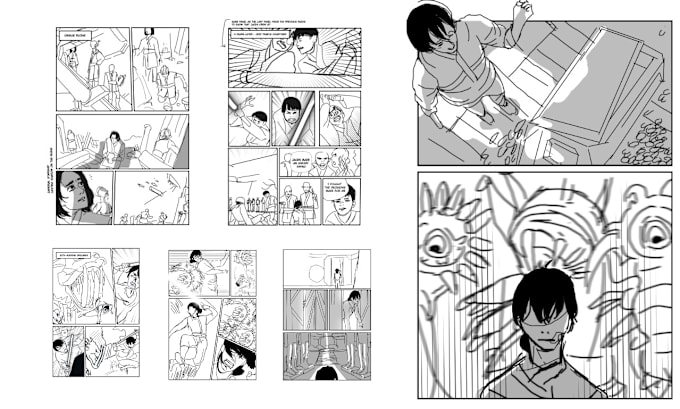 Gig Preview - Deliver a very fast and professional storyboard for your comic or manga