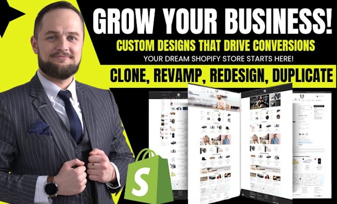 Gig Preview - Copy, clone, revamp, redesign shopify website, shopify store clone shopify store